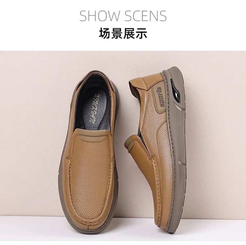 Spring Summer 2026 New Loafers for Men Soft Sole Fashion Business Casual Leather Shoes Male British Style Designer Shoe Man