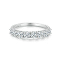 Moissanite Ring Lace Band 925 Sterling Silver Half Eternity Stackable Ring D Color for Women Engagement Retro Gift