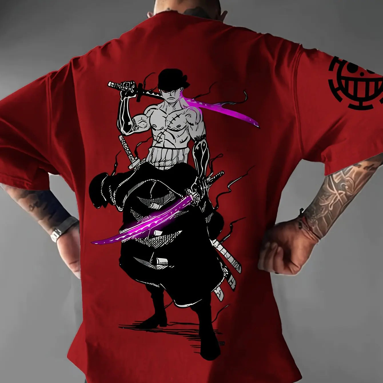 تي شيرت رجالي مطبوع ONE PIECE أنيمي ياباني رورونوا زورو صيفي كاجوال بأكمام قصيرة تي شيرت كاجوال للأولاد من القطن للأطفال