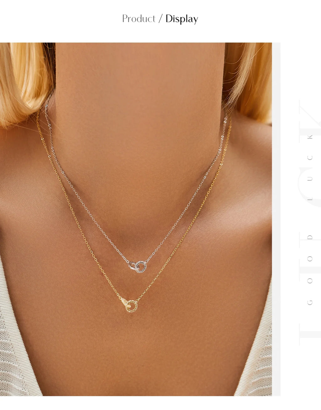 925 Sterling Silver Sparkling Circle Lock Fashion Pendant Necklaces Basic Daily Trendy Jewelry For Women Christmas Gifts