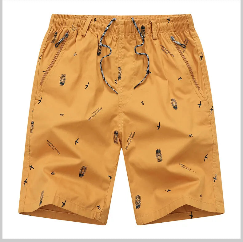 Men Light Weight Beach Shorts Summer Casual Sweat Shorts Baggy Sports Wide Leg Print Gym Running Shorts