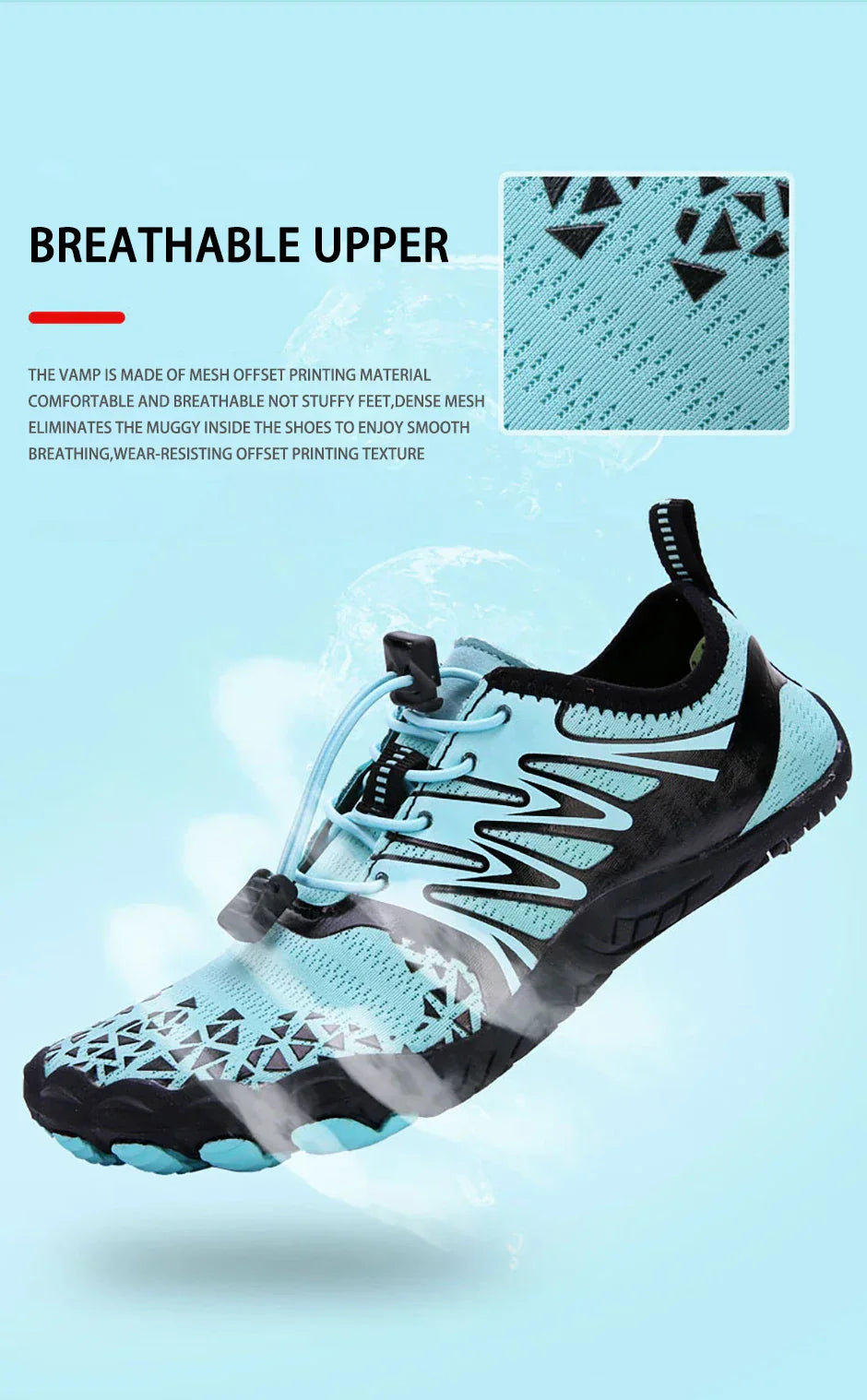 Men Women Barefoot Outdoor Aqua Shoes Couple Quick-drying Wading Beach Swimming Fitness Cycling Sports Water Sneakers