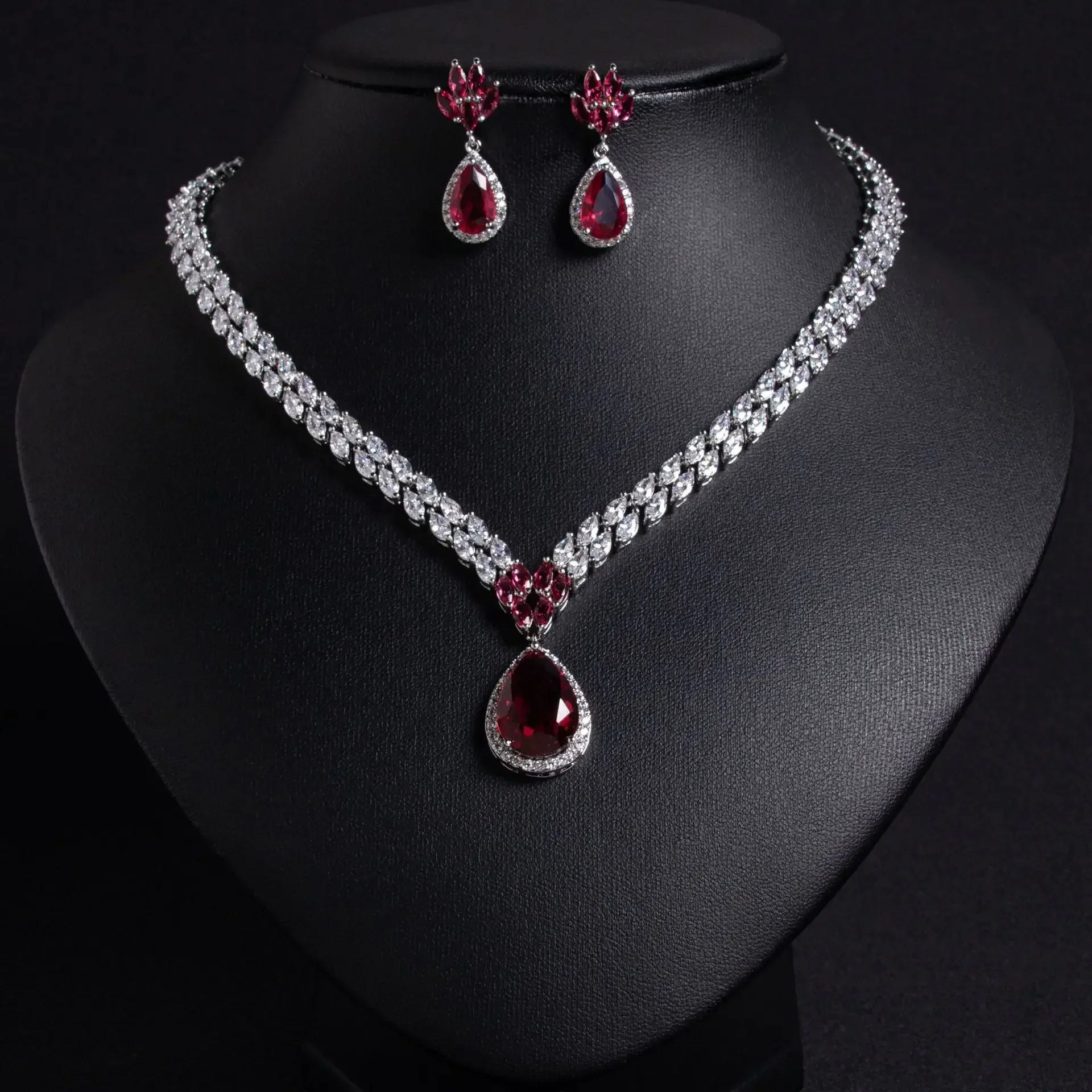 Pop Hot Stereo Jewelry Oil Painting Necklace Earrings Premium Multi-Color 2-Piece Wedding Travel Women's Holiday Gift M-1000