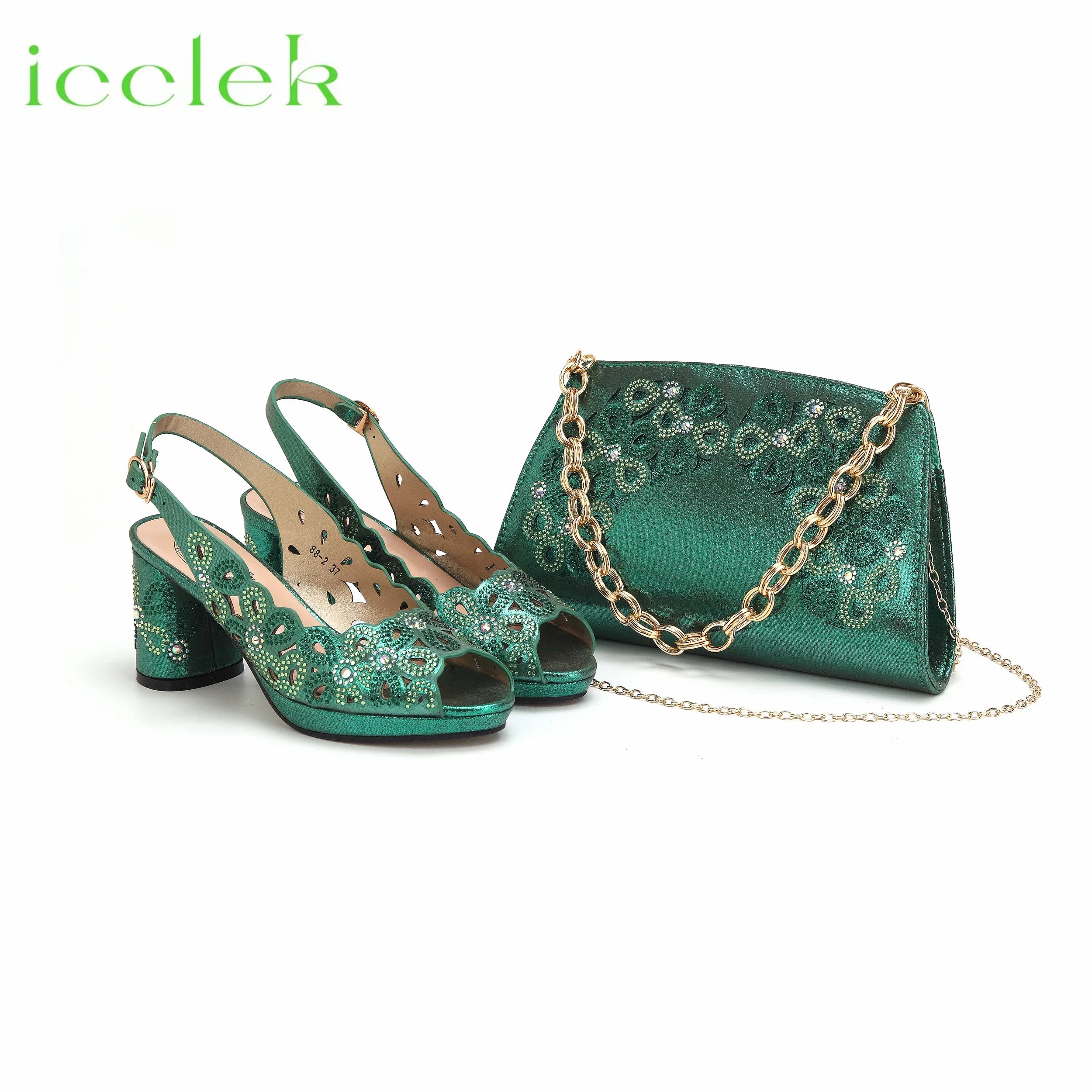 Women Shoes Matching Bag Set to Match in Coffee Color