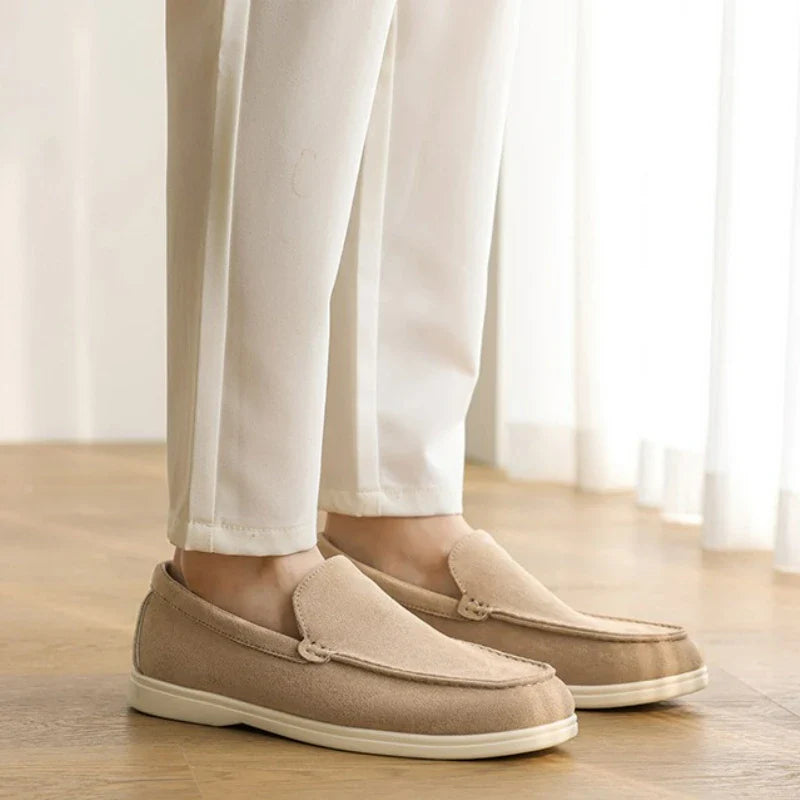 Men’s Casual Leather Shoes – Soft Comfort Walking Loafers for Daily Wear