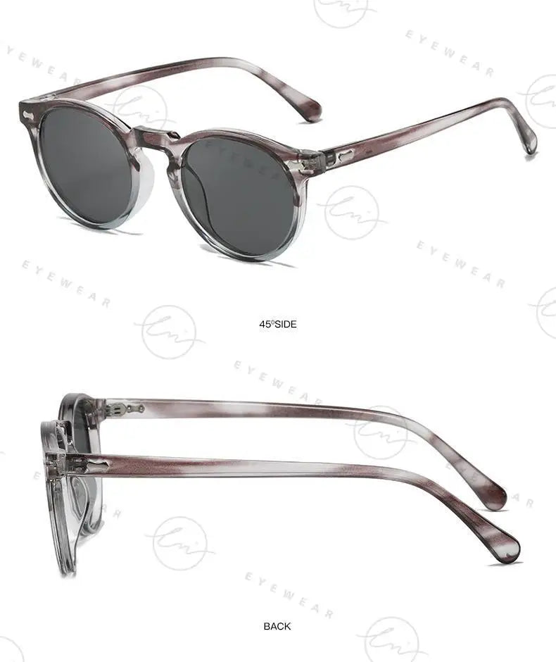 Retro Round Polarized Sunglasses Women Men Classic Leopard Frame Driving Shades Vintage Sun Glasses Unisex UV400 Gafas De Sol