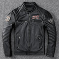 Mens Leather Jacket Autumn Men Clothing Handsome Motorcycle Jackets Two Colors Short Coats Kurtka Męska Skórzana Slim