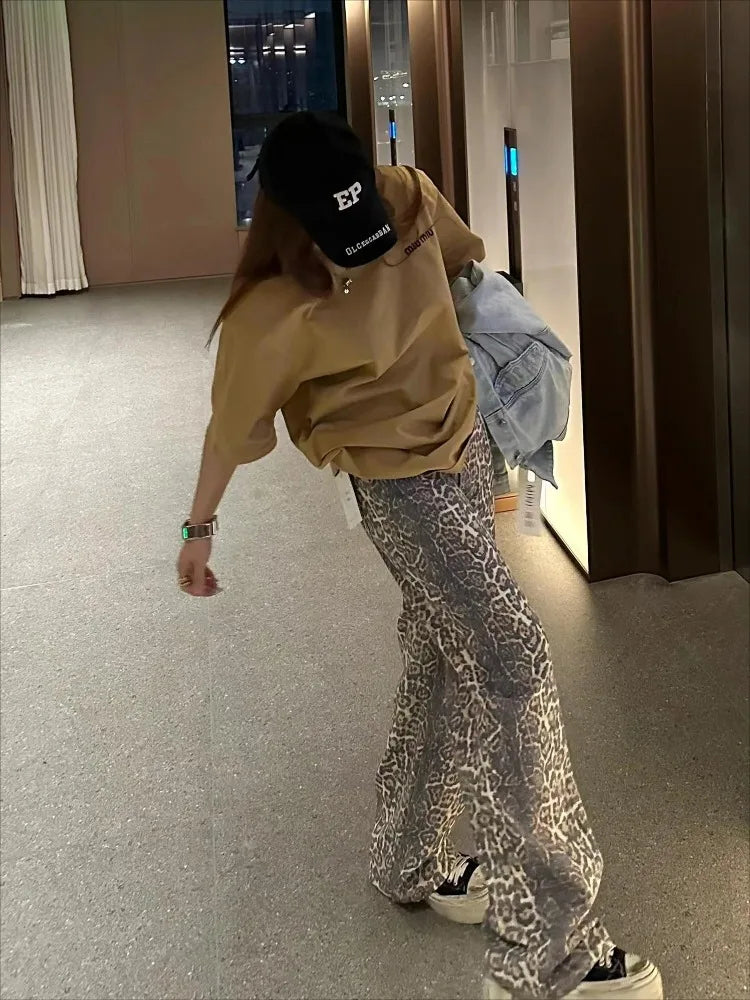 Women Denim Pants Female Oversize Wide Leg Trousers