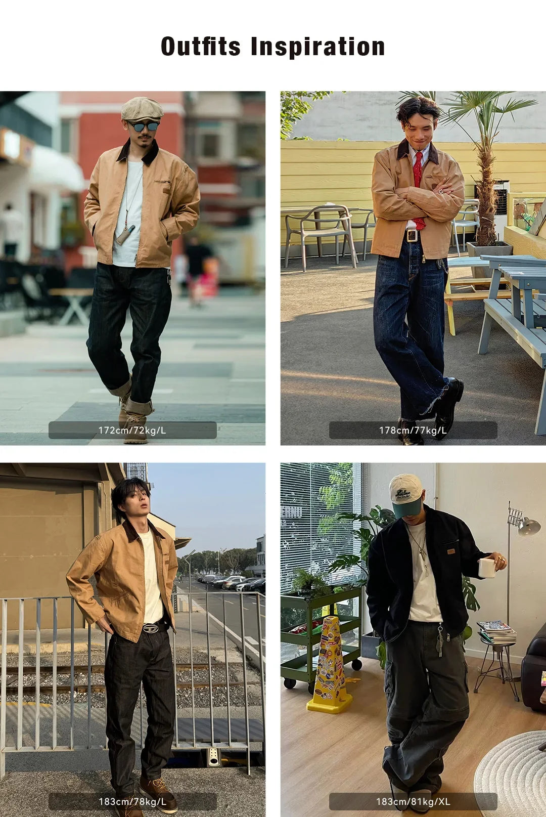 Retro Interstellar Same Style J001 Jacket Canvas Detroit Hunting Jacket Heavyweight Pocket Work Jacket Lapel Collar Coat