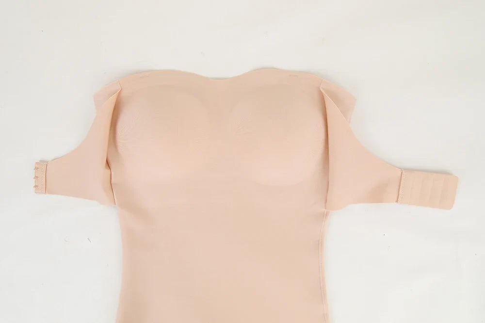 Large Size Strapless Thong Bodysuits Women Belly Control Full Body Shaper Adjustable Bust Removable Push Up Breast Underwear 4XL