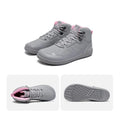 Unisex Mid Top Barefoot Shoes Mens Womens Wide Toe Artificial Leather Hiking Boots Outdoor Non-Slip Trail-Running Shoes