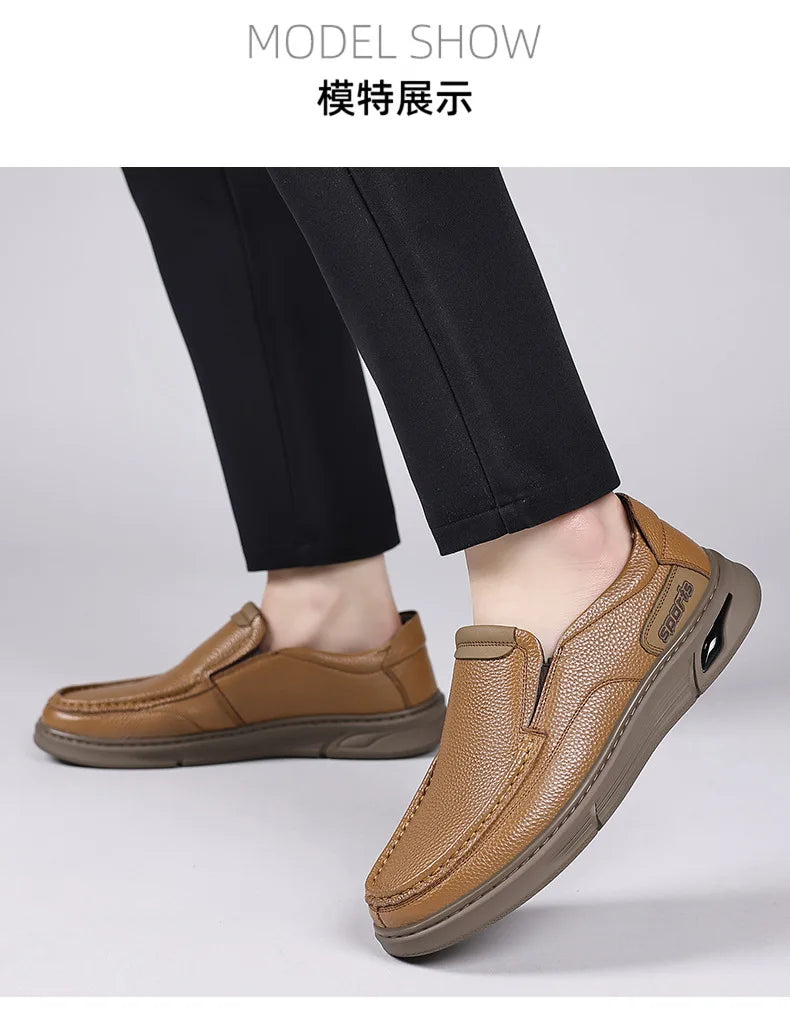Spring Summer 2026 New Loafers for Men Soft Sole Fashion Business Casual Leather Shoes Male British Style Designer Shoe Man