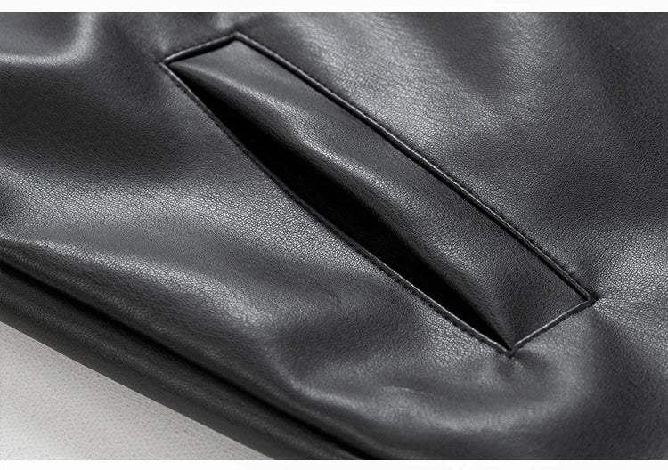 Spring Autumn Cool Luxury Short Black Soft Light Pu Leather Jacket Men Zipper Casual Mens Jackets and Coats Fashion