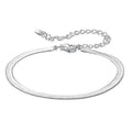 925 Sterling Silver Wide Snake Chain Bracelet Stackable Snake Printed Wrist Bracelet Pack for Women Dainty Gift