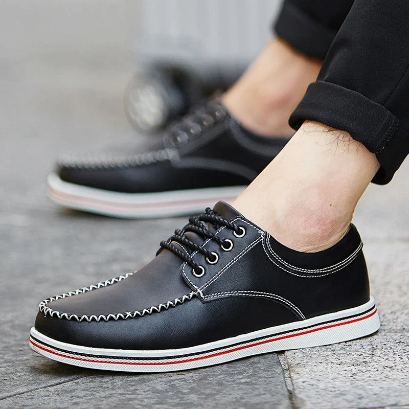 Men's casual business shoes flat shoes men's shoes handmade casual shoes British business people dress casual shoes plus size 47