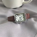 Watches Classic Casual Quartz Dial Leather Strap Band Rectangle Clock Fashionable Wrist Watches for Women