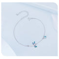 925 Sterling Silver Green and Blue Enamel Dragonfly Bracelet Insect Chain Link for Women Pave Setting CZ Fine Jewelry