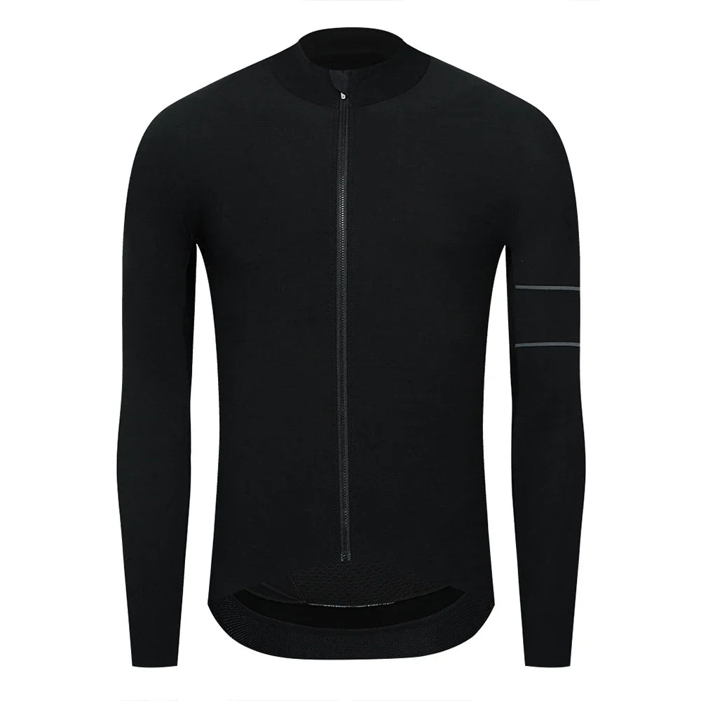 Cycling Jersey 10-20°C Autumn Long Sleeve Road Bike Clothes Thermal Fleece Warmth  MTB Bicycle Jersey