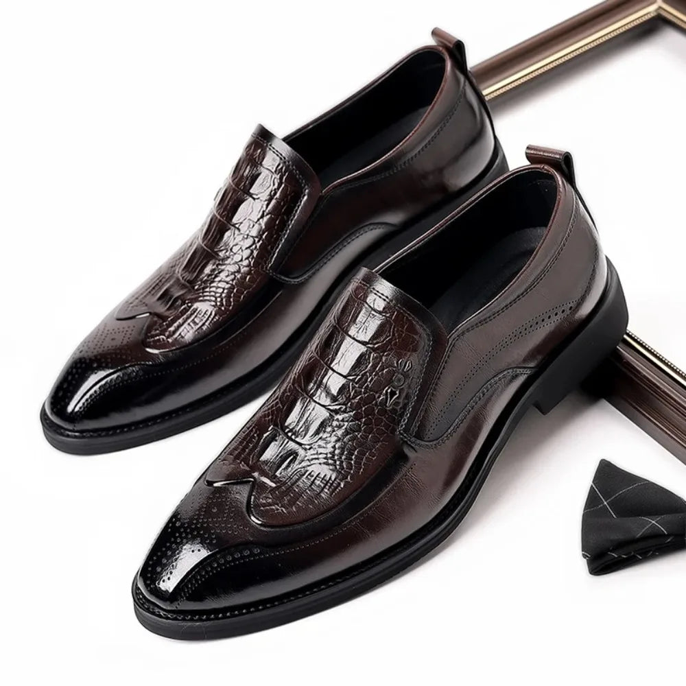 Leather Shoes For Man Genuine Leather Casual Shoes Fashion Business Oxford Shoes High Quality Designer Work Shoes