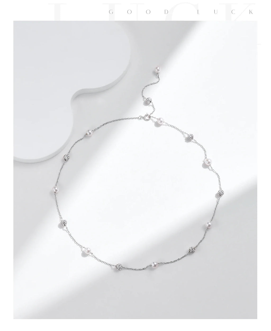 925 Sterling Silver Shambhala Sparkling Zirconia Ball Chain Luxury Shiny Y Shape Necklace For Women Fine Choker Jewelry