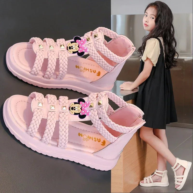 Disney Mickey Mouse children Beach shoes children Sandals Summer Girls Minnie slippers