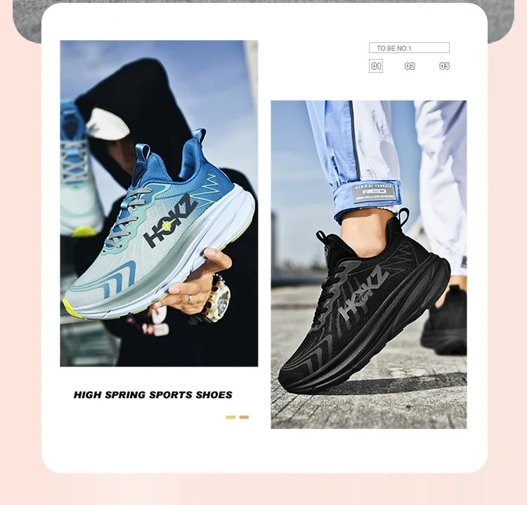 Carbon Plate Air Cushion Running Shoes for Men Soft Chunky Sneakers Women Daily Commuting Shoes Outdoor Casual Walking Shoes