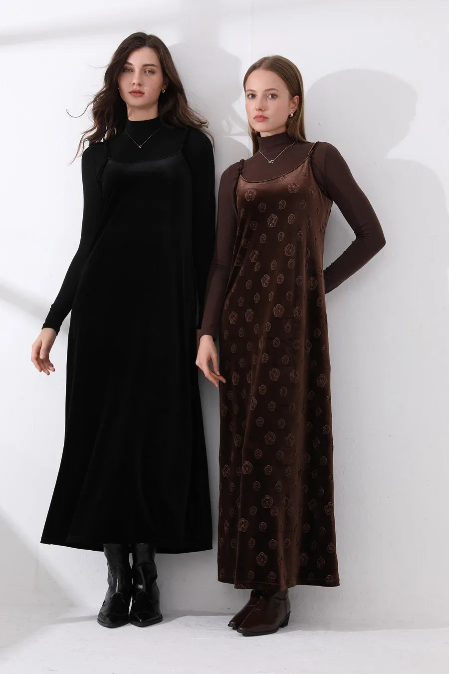 2024 Fall- winter velvet woman clothes adjustable strap dress + basic tops + cardigan + sleeveless dress (ship out in 1 day)