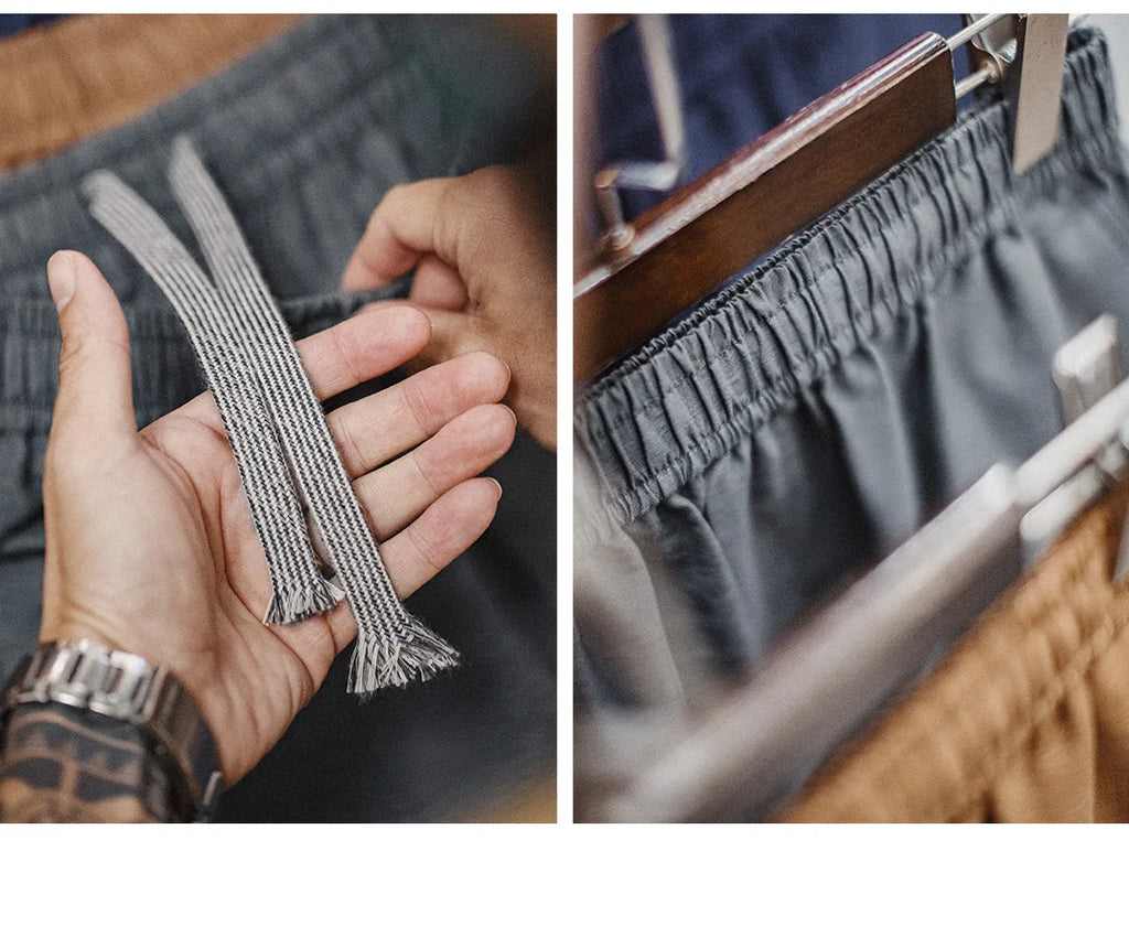 Men's Lyocell Linen Look Shorts Straight Leg Elastic Waist Lightweight Breathable Old Money Casual Summer Male Pants