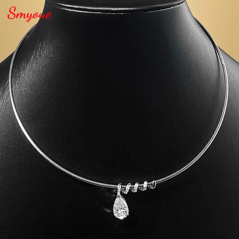 3CT 5CT All Moissanite Necklace for Women DIY Pendant Lab Diamond Couple Gifts 100% Real 925 Sterling Silver Jewelry