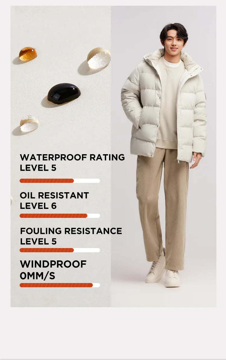 Down Jacket Men 2026 Winter New Hooded Mid-Length Thick Versatile Coat