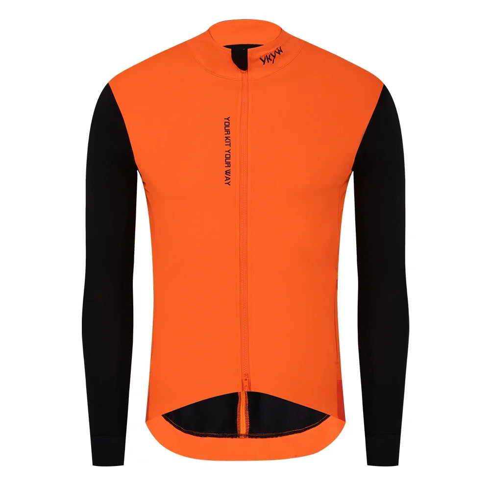 Men's Windproof Waterproof Long Sleeve Cycling Jacket MTB Bike Coat Bicycle Sports Windbreaker Double Zipper Cycling Jersey
