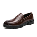 Spring and autumn men's business casual shoes breathable carved leather shoes British fashion platform pointed leather shoes 46