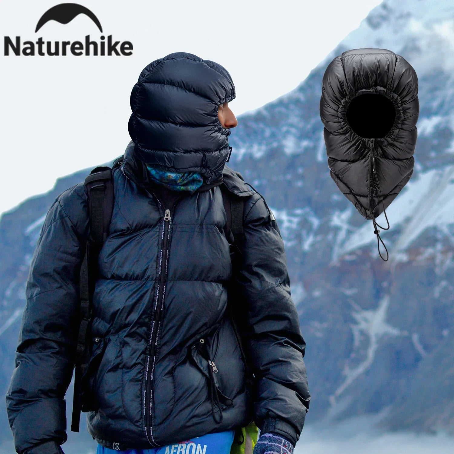 Ultralight Portable Winter Waterproof Warm Three Piece Down Hat Gloves Shoe Covers Hiking Camping Clothing Equipment
