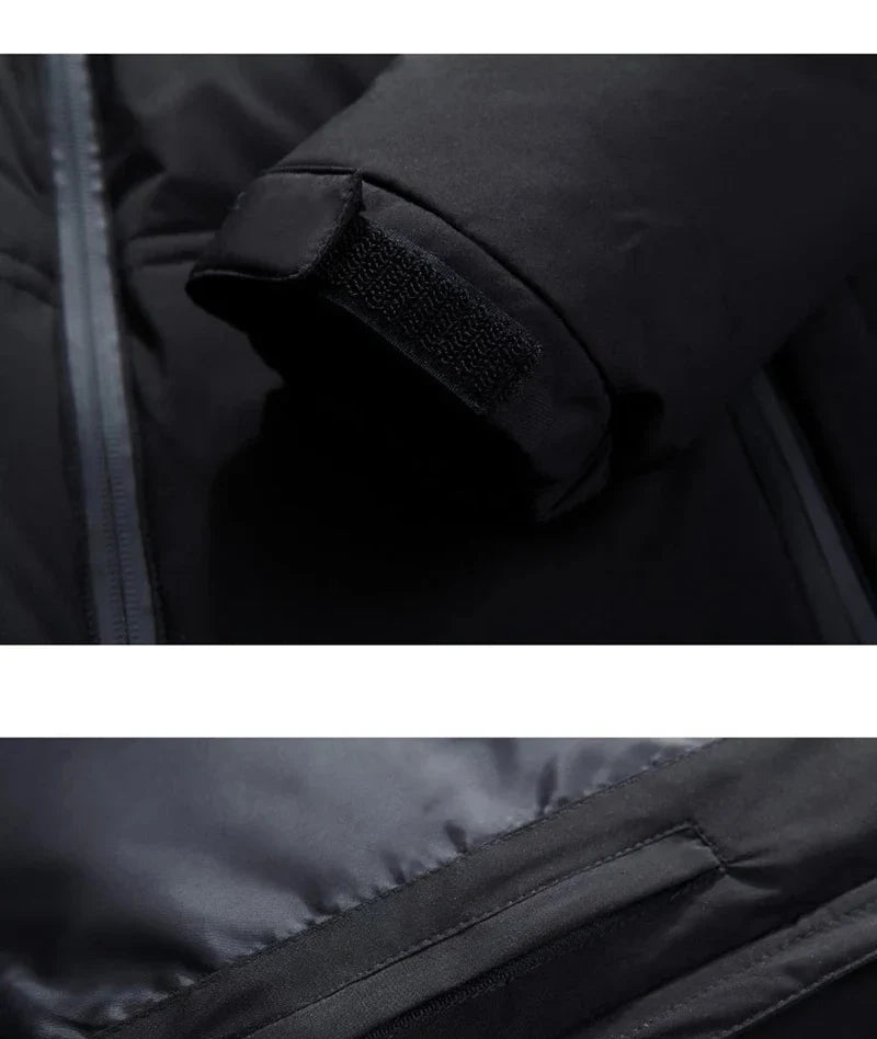 '-20 Degree Down Jacket Male Winter Parkas Men White Duck Down Jacket Hooded Outdoor Thick Warm Padded Snow Coat Oversize M-4XL