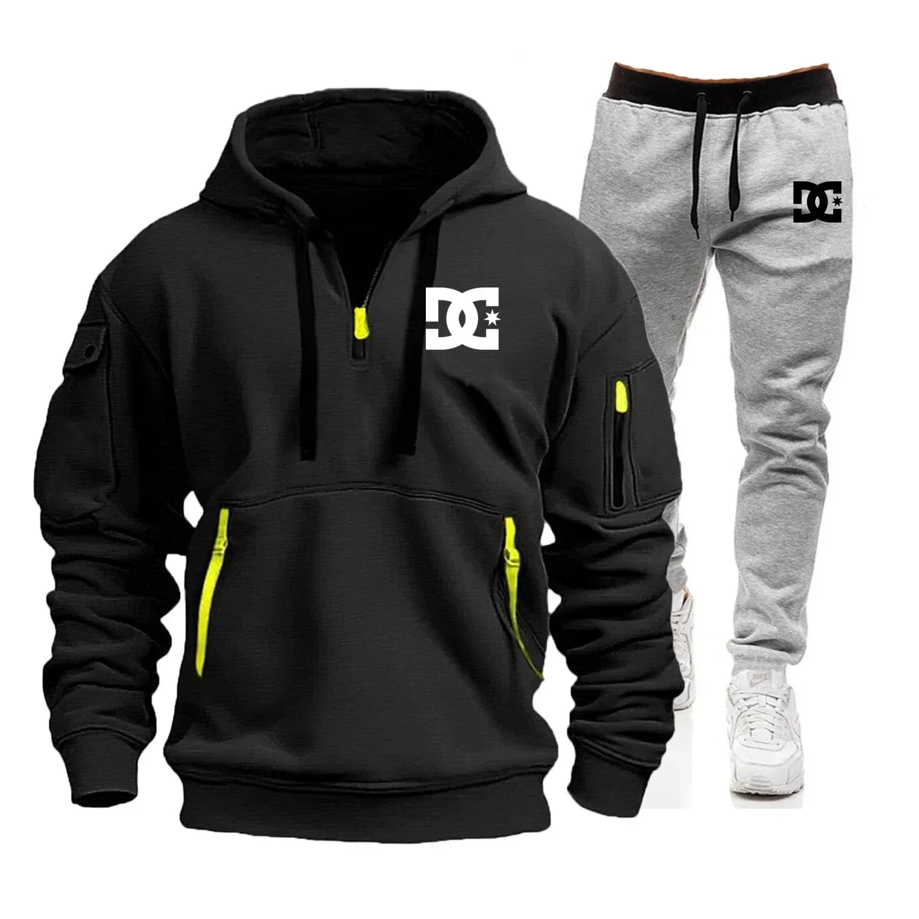 Men's hoodie sets for autumn and winter, featuring casual, fashionable, comfortable and personalized jogging suits and sport pan