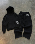 European and American personalized embroidered sweatshirt and trousers suit long sleeve pullover hooded retro street jacket