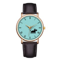 Fashion Ladies Quartz Watch Black Dog Women Watch Leather Waterproof Casual Dress Woman Watch