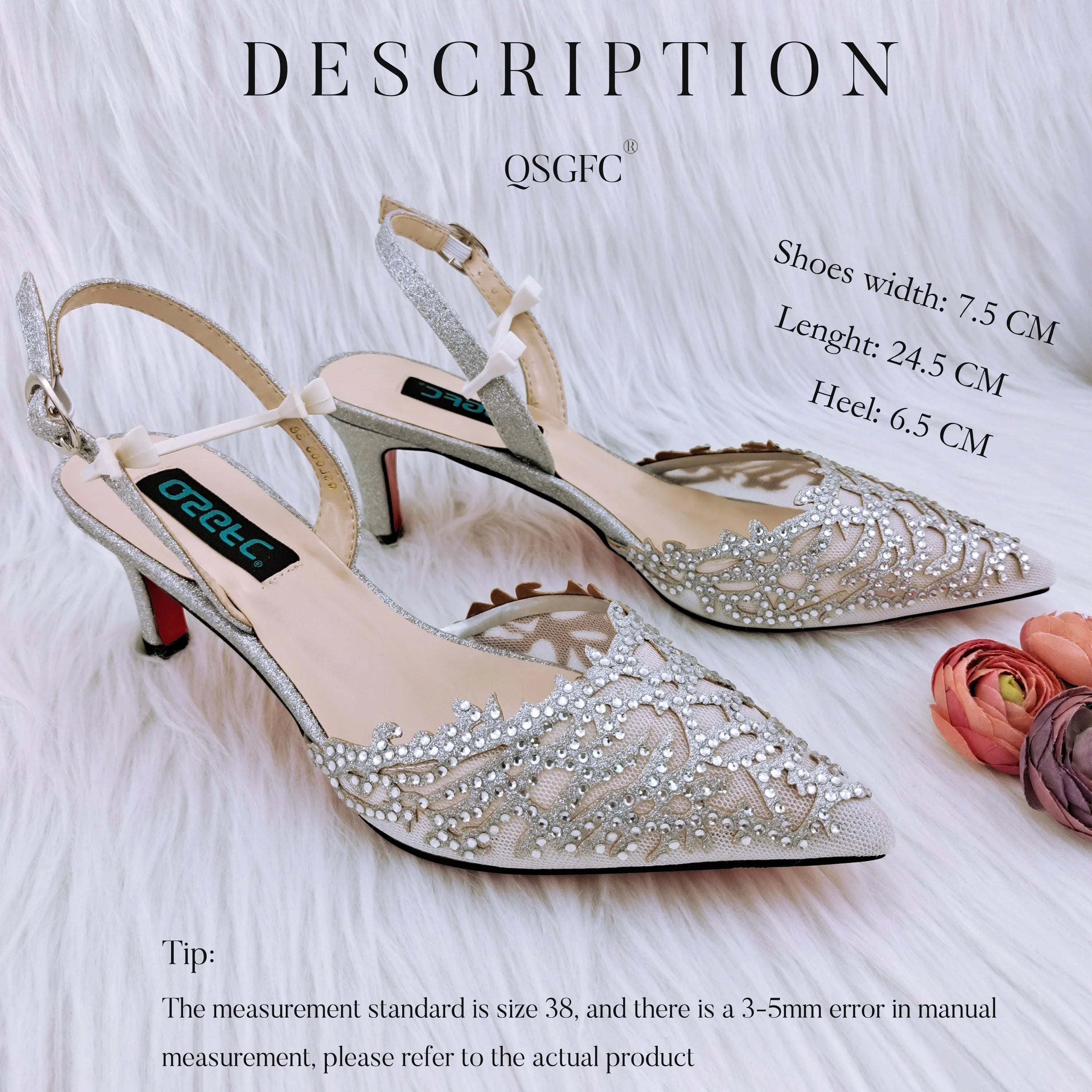Hollow Coral Pattern Design Fashionable And Elegant Wear Ladies Shoes And Bag