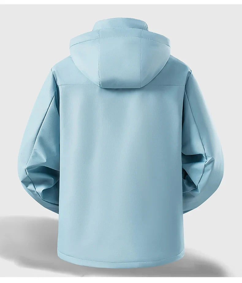 Men's Winter Warm Windbreaker Graphene Inner Waterproof Fleece Jackets Hiking Camping Climbing Skiing Thermal Rain Coat