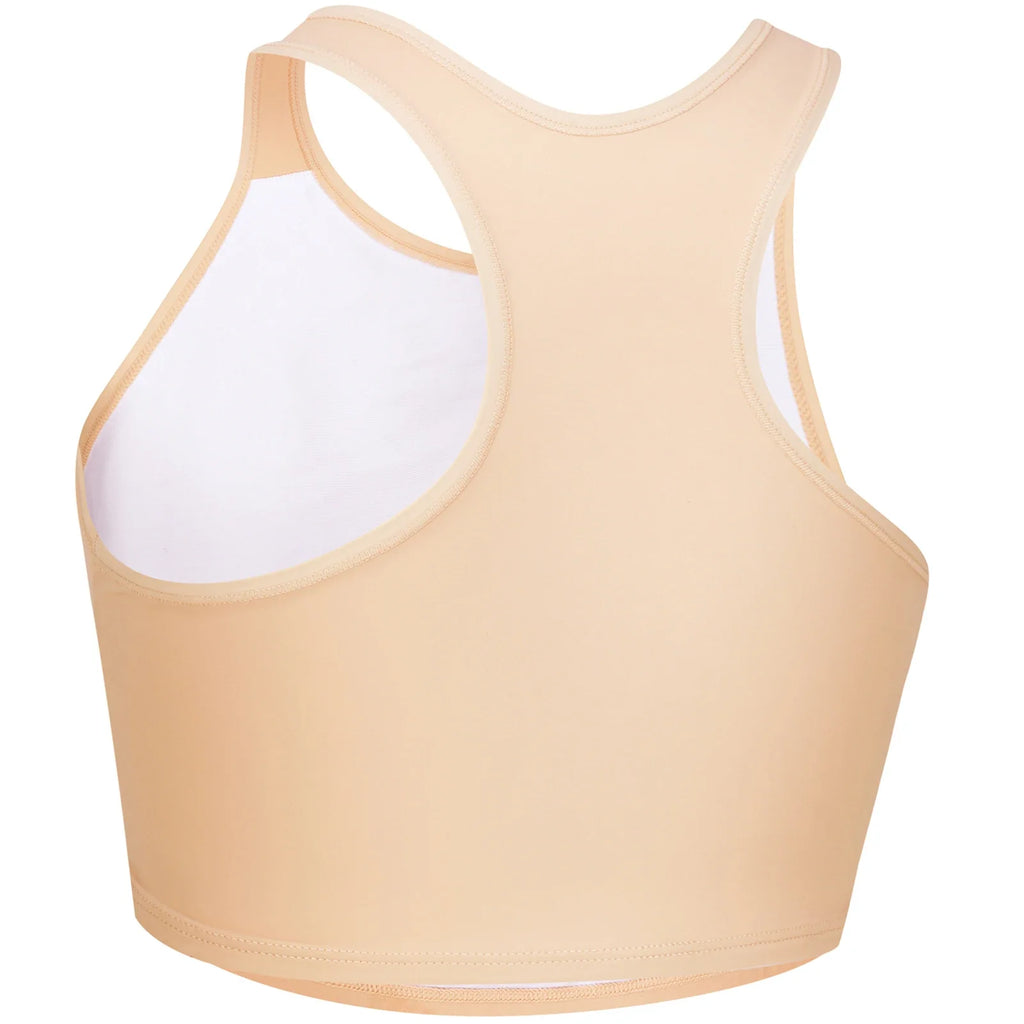 XUJI Transgender FTM Breathable Half Chest Binder Tank Top