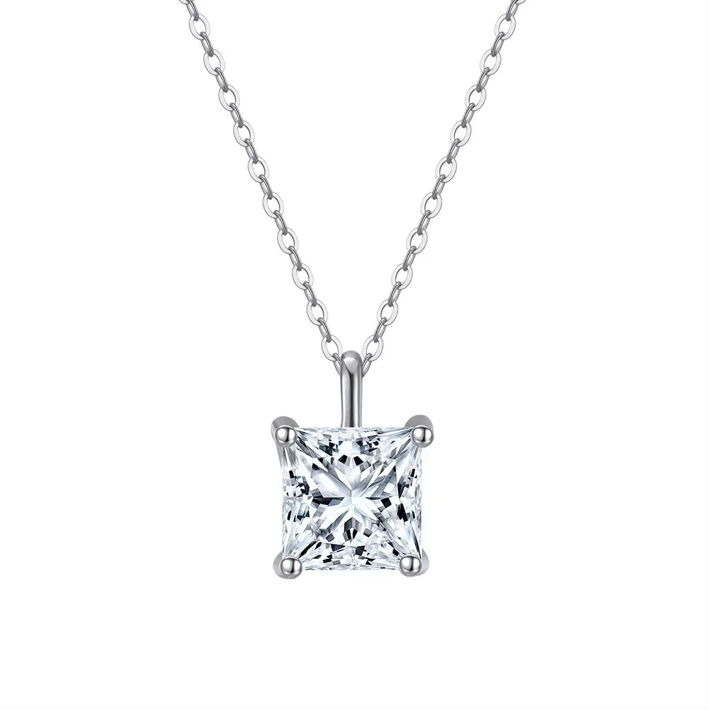 925 Sterling Silver Cubic Zirconia Bridal Pendant Necklace Elegance Oval-Cut Teardrop CZ Necklace for Women APN11