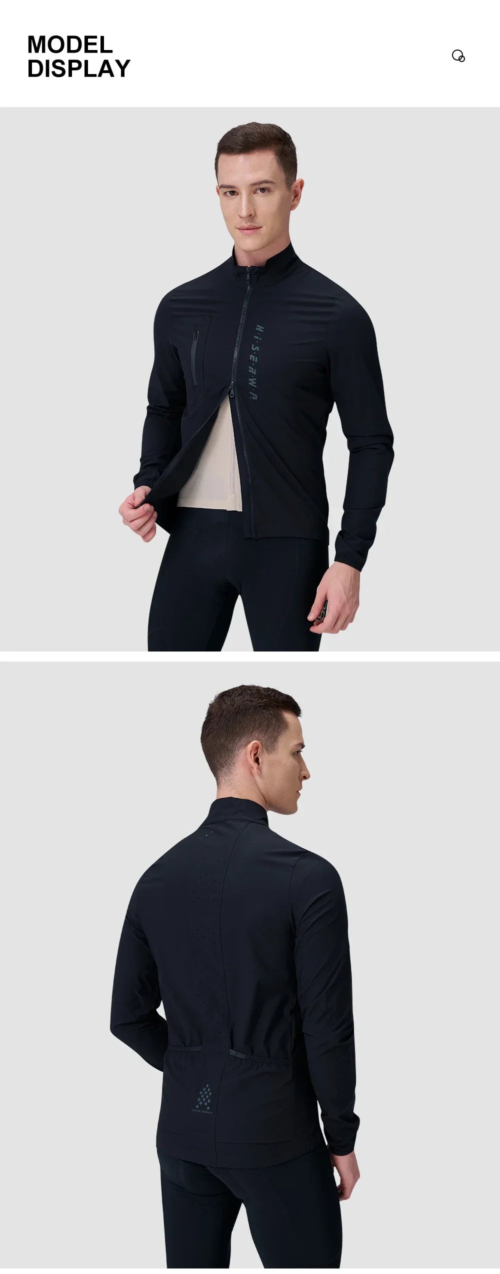 Men Cycling Jacket Lightweight Breathable Anti-UV Cycling Windbreaker High Quality MTB Road Bike Jersey 2-Way Zipper
