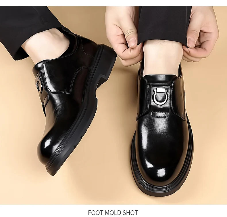 Business Men Shoes Patent Leather Man Brogues Shoes Fo Man Dress Shoe Loafers Pointed Toe Male Moccasins Plus Size Shoes for Men