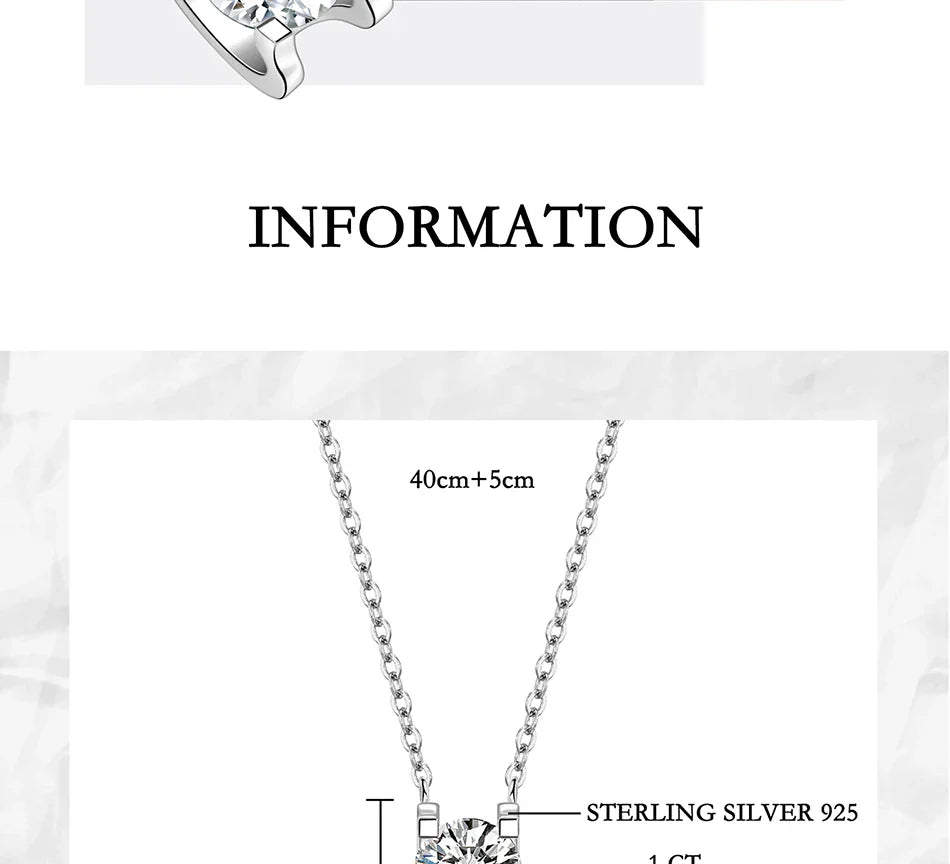 0.5-2CT Moissanite Necklace for Women S925 Pure Silver Classic Bull Head Laboratory Diamond Pendant Luxury Jewelry
