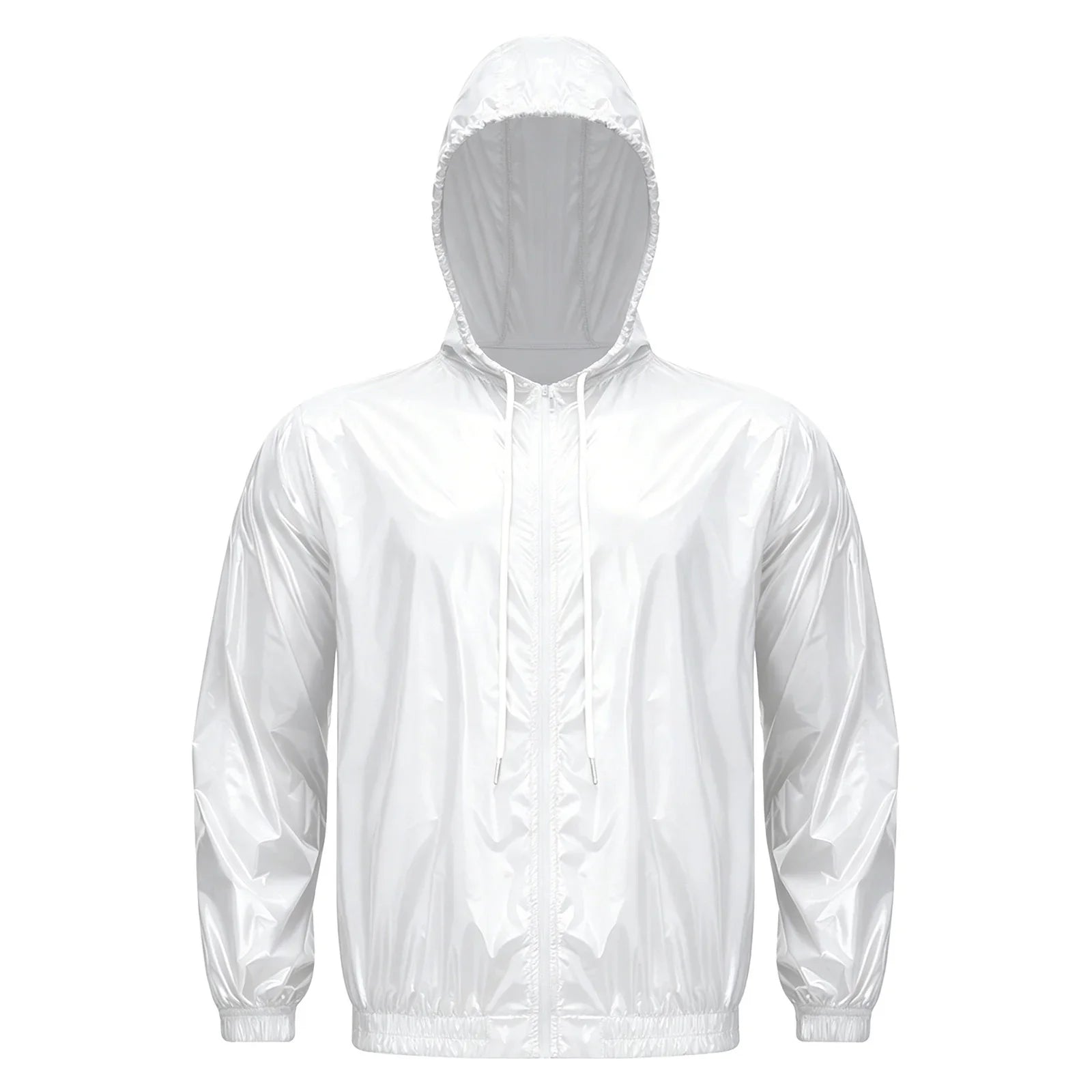 Mens Waterproof Hooded Jacket Tops Breathable Raincoat Waterproof Windproof Outdoor Biking Fishing Jacket Hood Outerwear