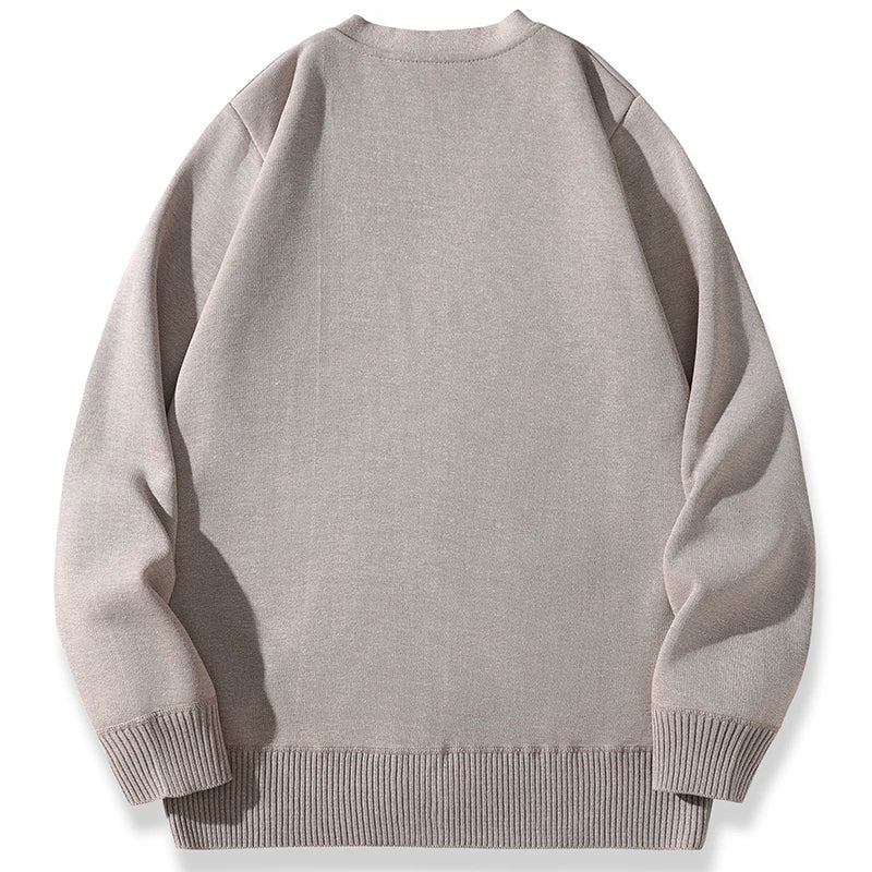2026 New Men's Casual Long Sleeved Velvet Sweater Cardigan Knitted Jacket Top Autumn and Winter Fashionable Versatile Jacket
