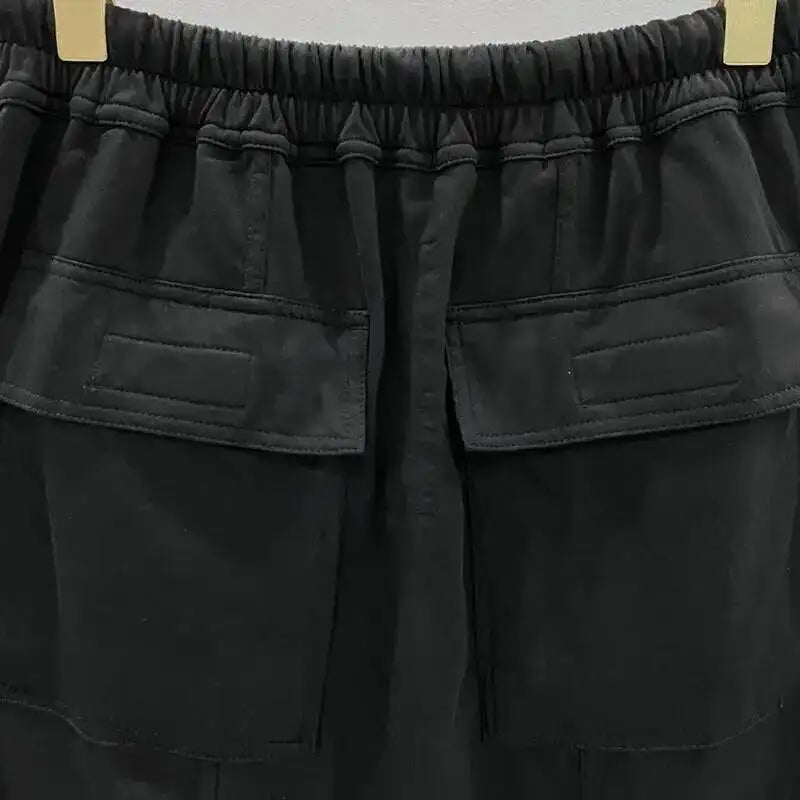 Summer New Men's Tide Y2K Original Design High Street cotton Fashion Punk Dark Casual Loose Cropped Pants Shorts Ins HK5611
