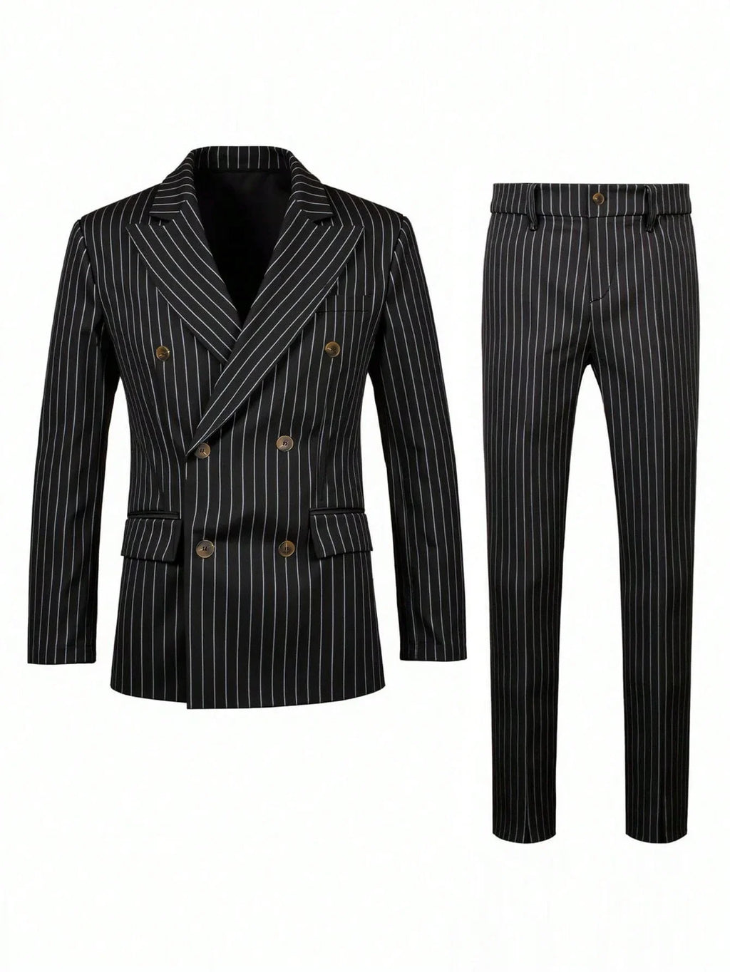High-quality European and American Men's Clothing, Formal Suits with Stripes, Trousers for Business, Formal Dinners, Weddings