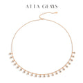 Luxury Full D VVS1 Moissanite Necklace Chains for Women Solid S925 Sterling Silver Wedding Jewelry Party Gift Pass Test