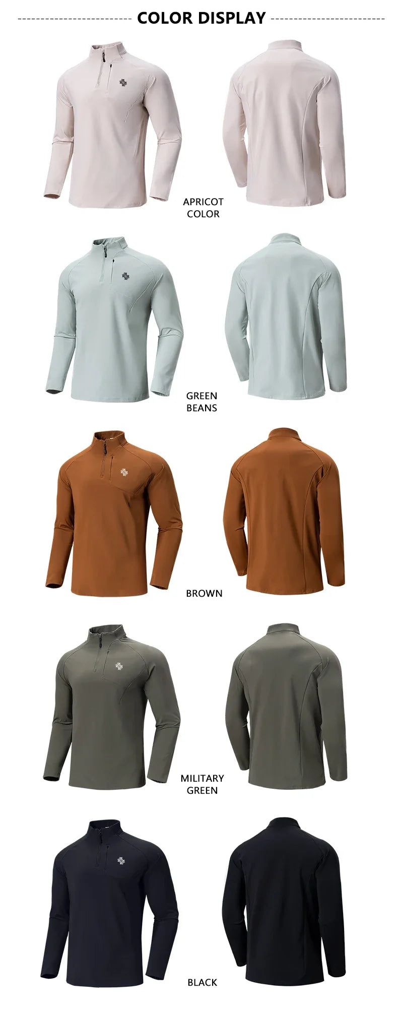 Autumn/Winter New Men's Outdoor Sports With a Base Shirt Running Skiing Mountaineering Fitness Sports Long Sleeve T-Shirt